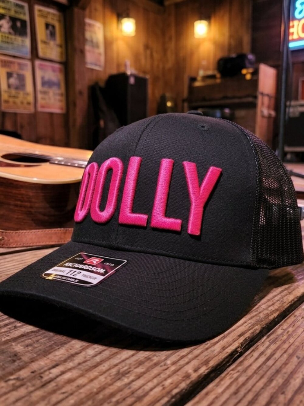 Dolly Hat Parton Country Music Hot Pink Puff Embroidered Richardson 112 Cap New